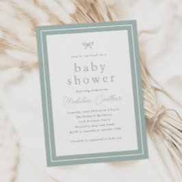Elegante Eenvoudige Salie Geslacht Neutrale Baby S Kaart