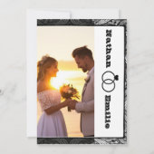 Elegante eenvoudige save the date uitnodiging (Achterkant)