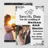 Elegante eenvoudige save the date uitnodiging (Voorkant / Achterkant)