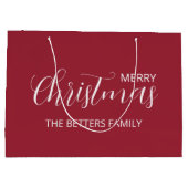 Elegante eenvoudige schone Frosted Berry Kerstmis Groot Cadeauzakje (Achterkant)