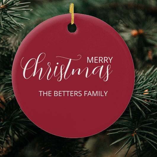 Elegante eenvoudige schone Frosted Berry Kerstmis Keramisch Ornament