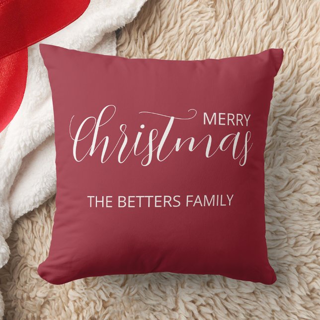 Elegante eenvoudige schone Frosted Berry Kerstmis Kussen (Creator heeft geüpload)