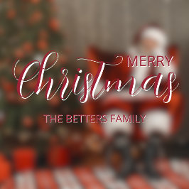 Elegante eenvoudige schone Frosted Berry Kerstmis Raamsticker