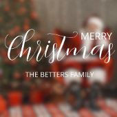 Elegante eenvoudige schone kerst raamsticker