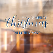 Elegante Eenvoudige Schone Midnight Blue Kerstmis Raamsticker (Vel 2)