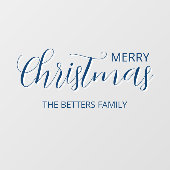 Elegante Eenvoudige Schone Midnight Blue Kerstmis Raamsticker (Vel)