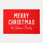 Elegante eenvoudige schone rode kerst deurmat (Voorkant)