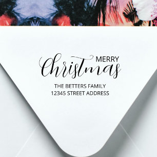 Elegante eenvoudige schone salie groene kerst zelfinktende stempel