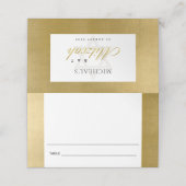 ELEGANTE EENVOUDIGE SCHOON FAUX GOLD BAR BAT MITZV PLAATSKAARTJE (Buitenkant ongevouwen)