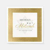 ELEGANTE EENVOUDIGE SCHOON FAUX GOLD BAR BAT MITZV SERVET (Voorkant)