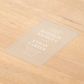 Elegante eenvoudige script foto bruiloft acryl uitnodigingen (Laagn)