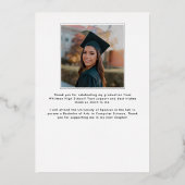 Elegante eenvoudige script foto Folie dank u kaart (Achterkant)