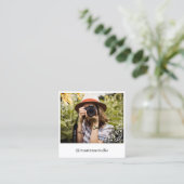 Elegante eenvoudige scriptfotograaf vierkante visitekaartje (Staand voorkant)