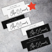 Elegante eenvoudige scriptnaam White Minimalist Mini Visitekaartje