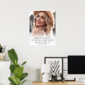 Elegante eenvoudige stijlvolle foto afstuderen par poster (Thuiskantoor)