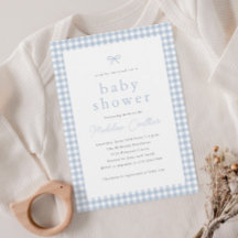 Elegante Eenvoudige Stofblauwe Jongens Baby Shower