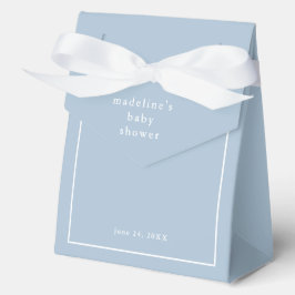 Elegante Eenvoudige Stofblauwe Jongens Baby Shower Bedankdoosjes