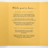 Elegante Eenvoudige Straal Bloem met Monogram Huwe Drieluik Programma (Binnenkant midden)