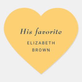 Elegante Eenvoudige Straal Bloem met Monogram Huwe Hart Sticker