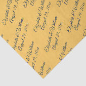 Elegante Eenvoudige Straal Bloem met Monogram Huwe Tissuepapier (Detail)