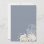 Elegante eenvoudige strand bruiloft kaart (Achterkant)