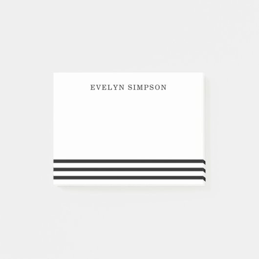 Elegante eenvoudige strepen post-it® notes (Voorkant)