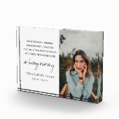 Elegante eenvoudige sympathie rouwgedenkteken fotoblokken (Rechts)