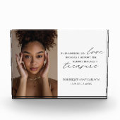 Elegante eenvoudige sympathie rouwgedenkteken fotoblokken (Voorkant)