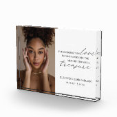 Elegante eenvoudige sympathie rouwgedenkteken fotoblokken (Rechts)