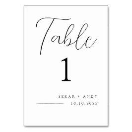 Elegante eenvoudige tafel Kaart