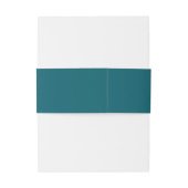 Elegante Eenvoudige Teal Script Huwelijk Uitnodigingen Wikkel (Achterkant Voorbeeld)