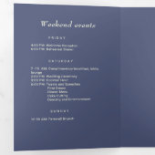 Elegante Eenvoudige Toekomst Dusk met Monogram Tro Drieluik Programma (Binnenzijde eerst)