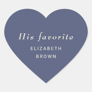Elegante Eenvoudige Toekomst Dusk met Monogram Tro Hart Sticker