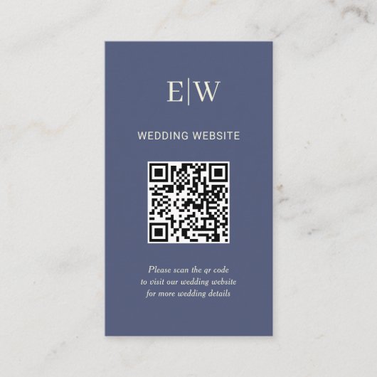 Elegante Eenvoudige Toekomst Dusk met Monogram Tro Informatiekaartje (Voorkant)