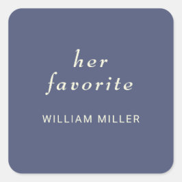 Elegante Eenvoudige Toekomst Dusk met Monogram Tro Vierkante Sticker