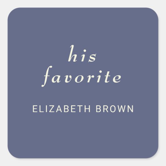 Elegante Eenvoudige Toekomst Dusk met Monogram Tro Vierkante Sticker (Voorkant)