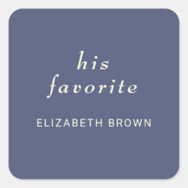 Elegante Eenvoudige Toekomst Dusk met Monogram Tro Vierkante Sticker