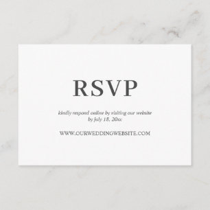 Elegante Eenvoudige Trouw Online RSVP Foto Informatiekaartje