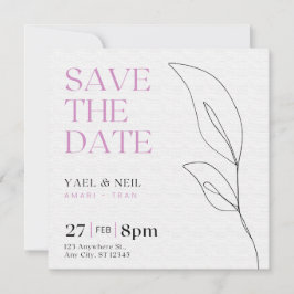 Elegante Eenvoudige Trouwkaart Save The Date Kaart
