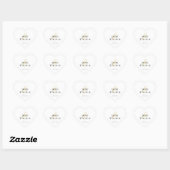 Elegante Eenvoudige Trouwnamen Datum Sticker (Vel)