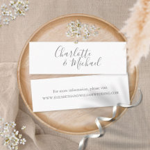 Elegante eenvoudige trouwwebsitekaarten