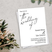 Elegante Eenvoudige Typografie De Bruiloft Van Kaart