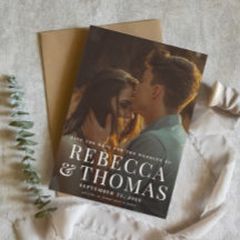 Elegante Eenvoudige Typografie Foto Bruiloft