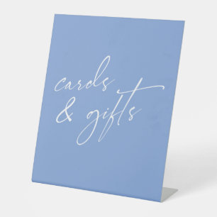 Elegante Eenvoudige Typografie Kaarten & Cadeaus P Reclamebord Met Voetstuk