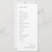 Elegante eenvoudige typografie Modern huwelijkspro (Achterkant)