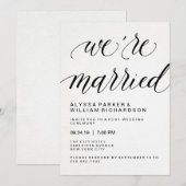 Elegante Eenvoudige Typografie Post Trouwceremonie Kaart (Voorkant / Achterkant)