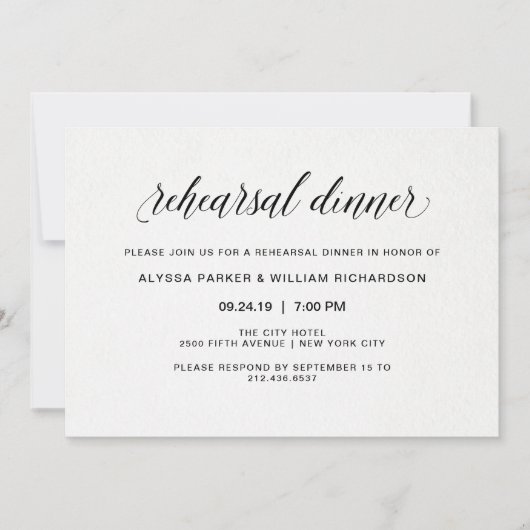 Elegante eenvoudige typografie | repetitiediner kaart (Voorkant)