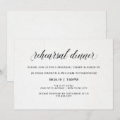Elegante eenvoudige typografie | repetitiediner kaart (Voorkant / Achterkant)