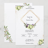 Elegante eenvoudige uitnodiging (Voorkant / Achterkant)