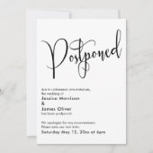 Elegante eenvoudige update uitgestelde bruiloft Ka Kaart (Voorkant)